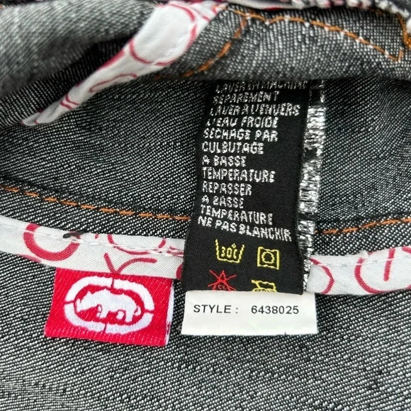 Vintage Y2K Ecko Red Rhinestone Embellished Dark Wash
Denim Jacket Fitted Rare - Picture 9 of 11
